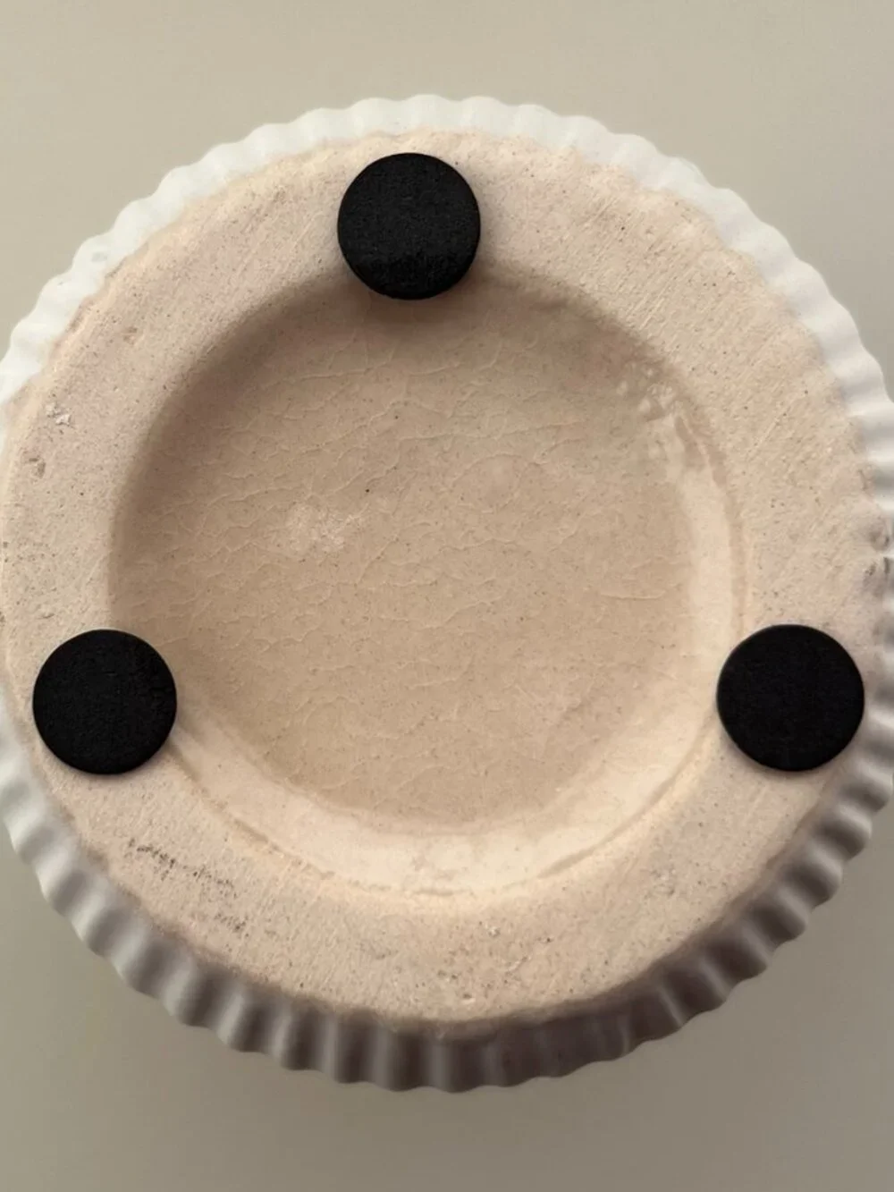 Medium White Textured Stoneware Vase